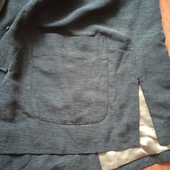 Men Contrasting Trim Pure Silk Kung Fu Jacket XXL - Picture 5 of 6